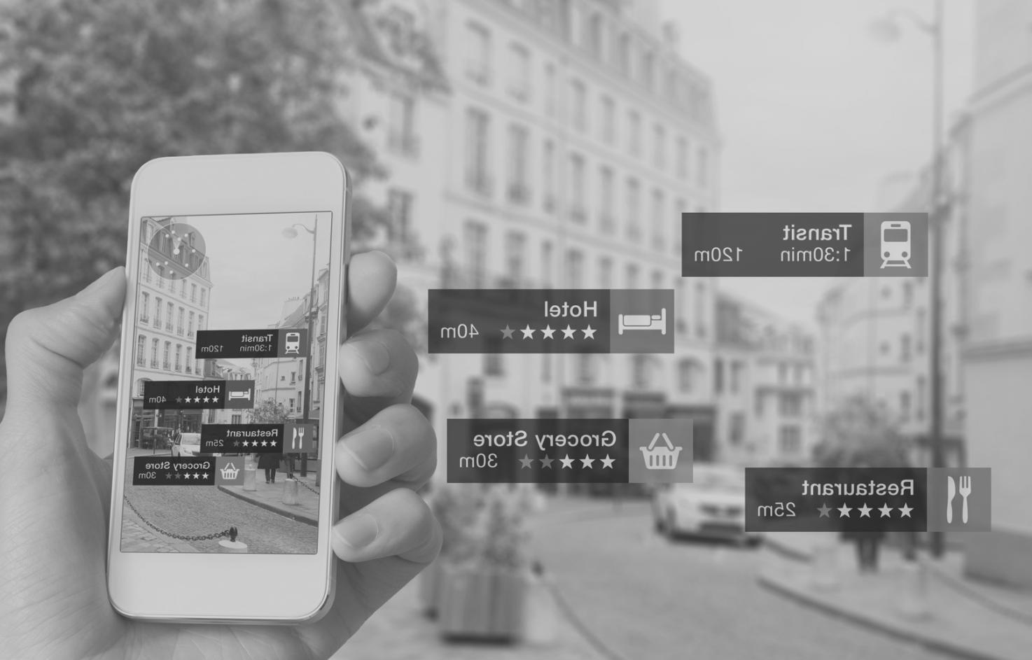 Interface futurística de realidade virtual